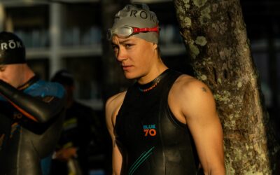 Kate Gillespie-Jones preparing for the start of IRONMAN Cairns - Photo Korupt Vision