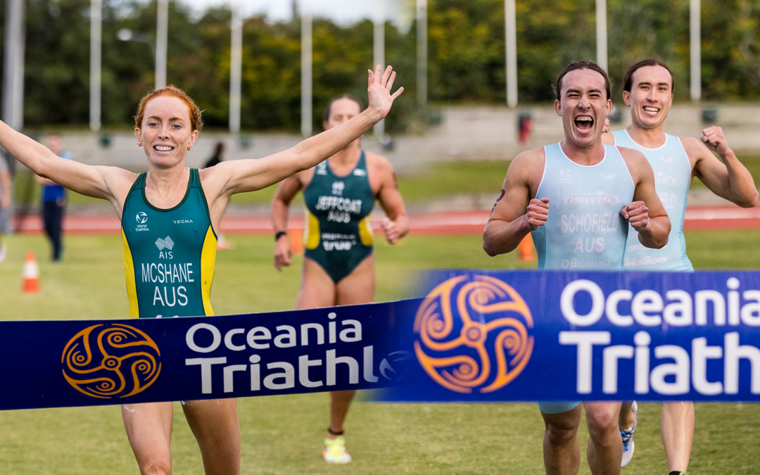 McShane and Schofield take Oceania Triathlon Super Sprint Championship titles
