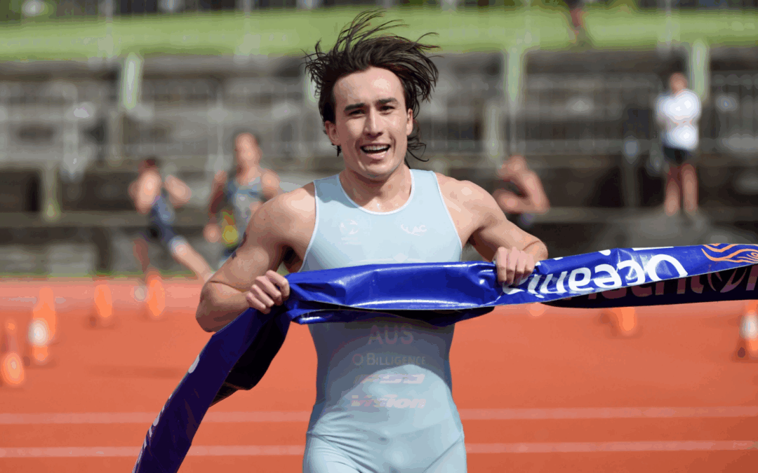 Luke Schofield strikes gold as Oceania Triathlon Super Sprint title stays in the family