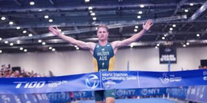 Matt Hauser crosses the line first in London