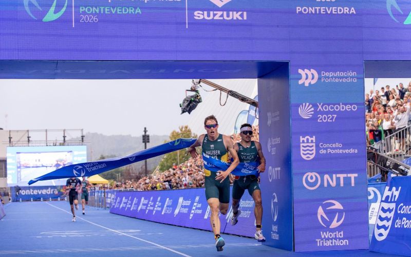 Hauser Sprints to Victory at World Triathlon Championship Finals